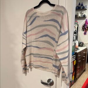 Elegant Pastel Striped Sweater